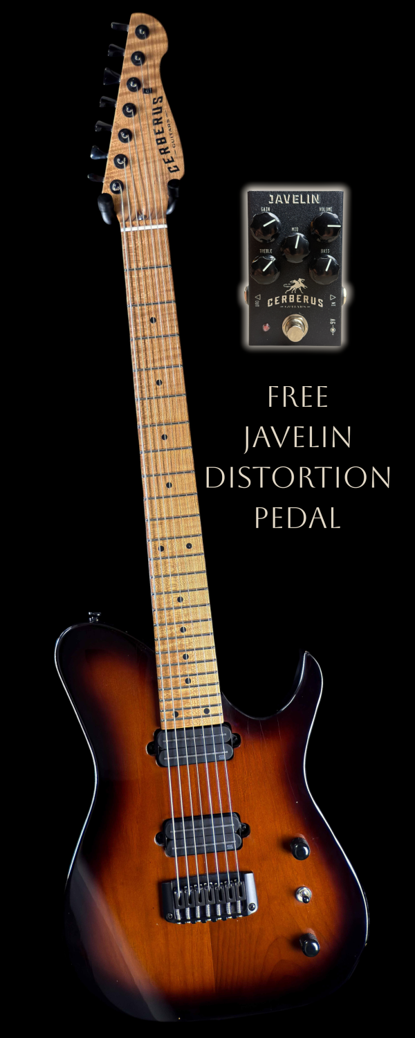 USA Hermes 7 String Brown Burst