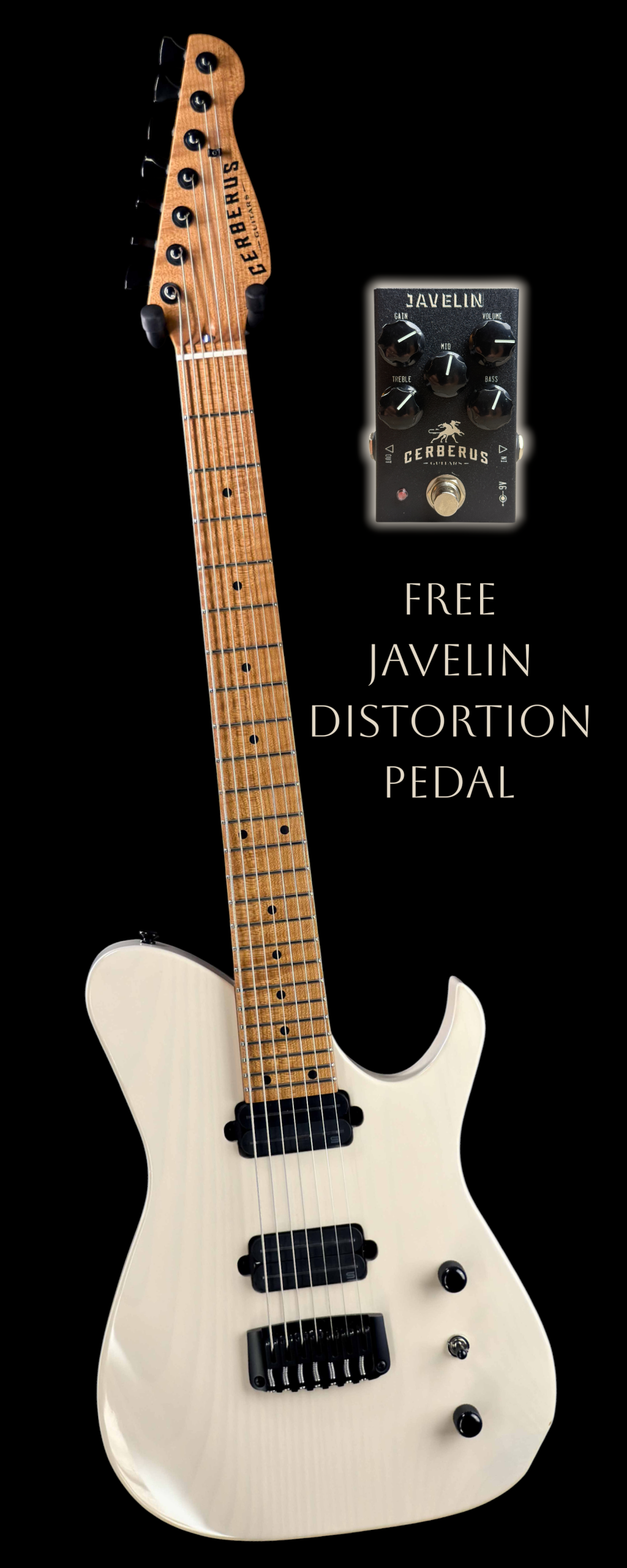 USA Hermes 7 String Vintage Cream